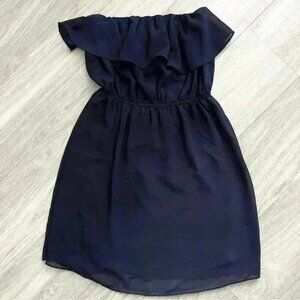 Alythea navy sleeveless mini dress